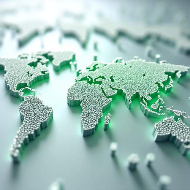 Abstract neural network visualizing global logistics flow